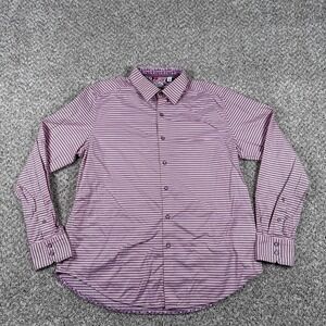 Robert Graham Shirt Mens XL Purple Pink Check Classic Fit Cotton Long Sleeve